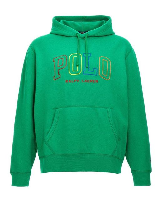 Polo Ralph Lauren Green Logo Hoodie Sweatshirt for men