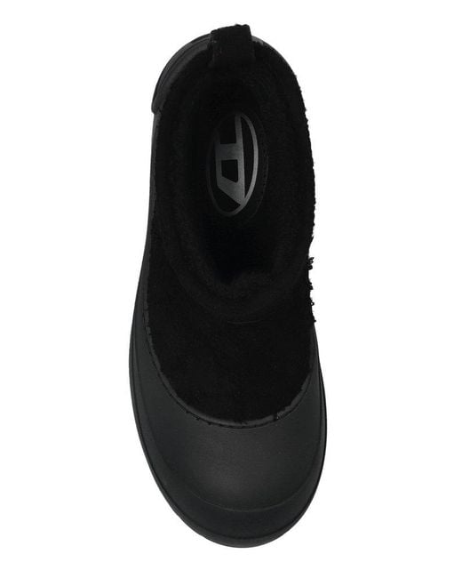DIESEL Black Chunky Ankle Boots for men