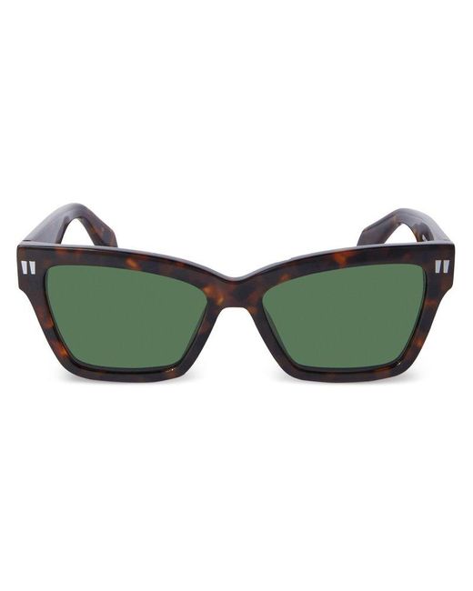 Off-White c/o Virgil Abloh Green Cat-eye Frame Sunglasses