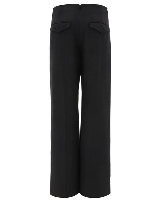 Dion Lee Black V-wire Straight-leg Cut-out Trousers