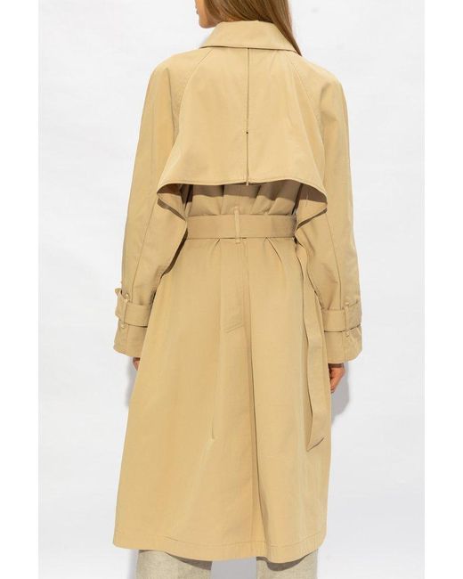 Emporio Armani Natural Trench Coat With Belt,