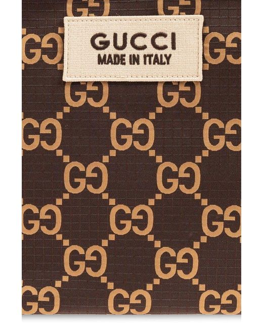 Gucci Brown GG Ripstop Pouch for men