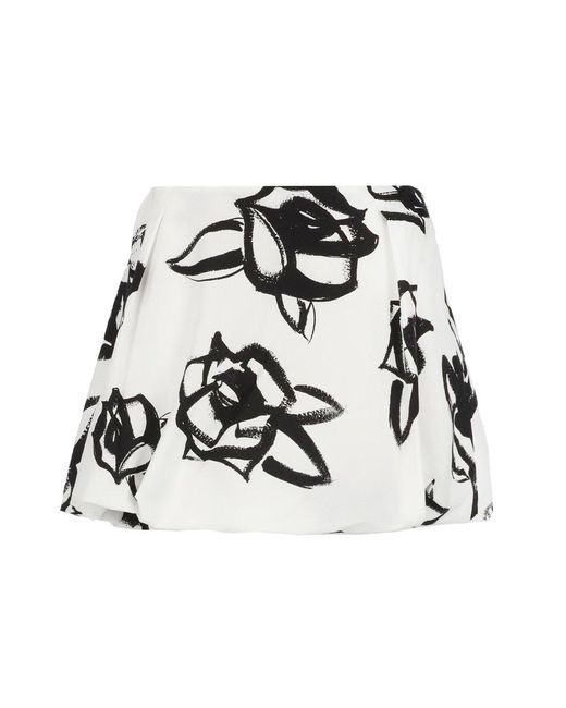 MSGM Black Pattern-printed Mini Skirt