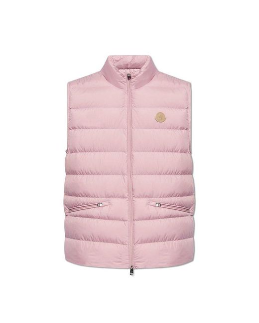 Moncler Pink Lechtal Quilted Shell Gilet for men