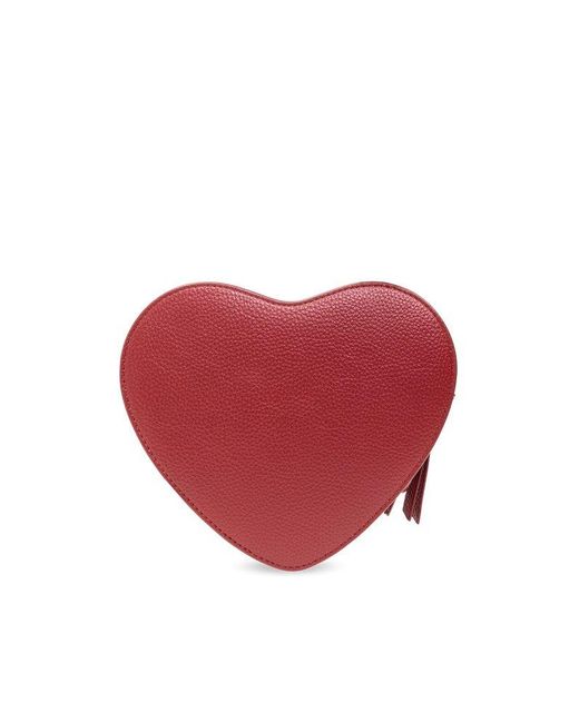 Vivienne Westwood Red Louise Heart Orb Plaque Shoulder Bag