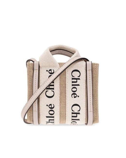 Chloé Natural Woody Micro Tote Bag