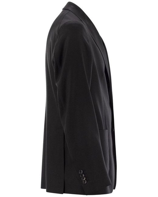 Tagliatore Black Single Breasted Tailored Blazer for men