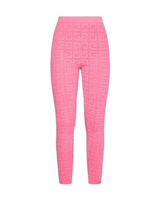Givenchy Pink 4g Knit leggings