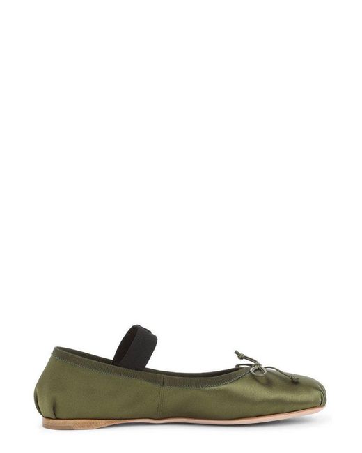 Miu Miu Green Ballerinas