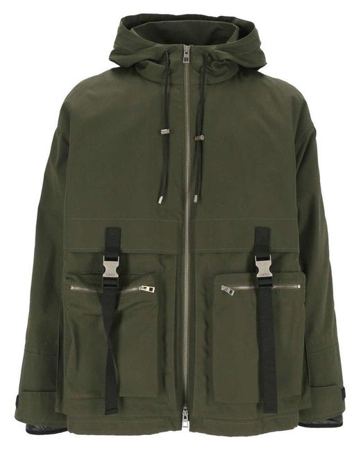 Loewe Regular Fit Parka in Green for Men | Lyst