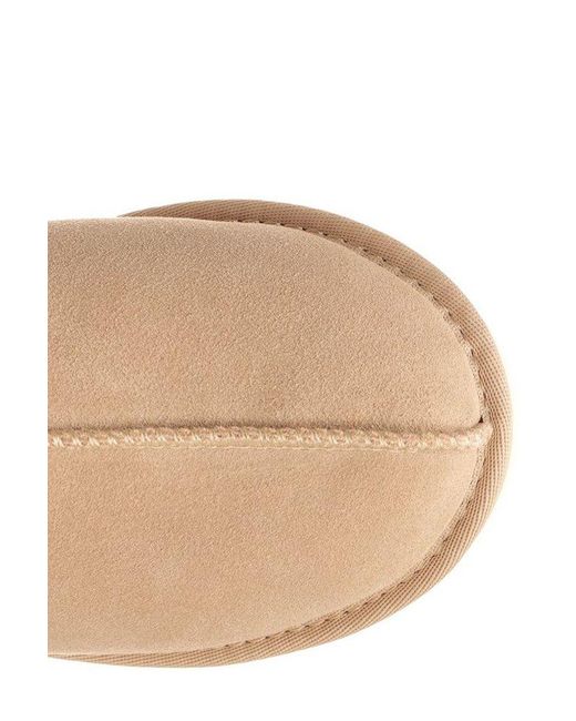 Ugg Natural Tasman Logo Embossed Slippers