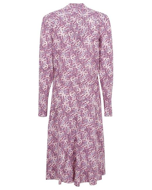 Isabel Marant Purple Umaima Asymmetric Midi Dress