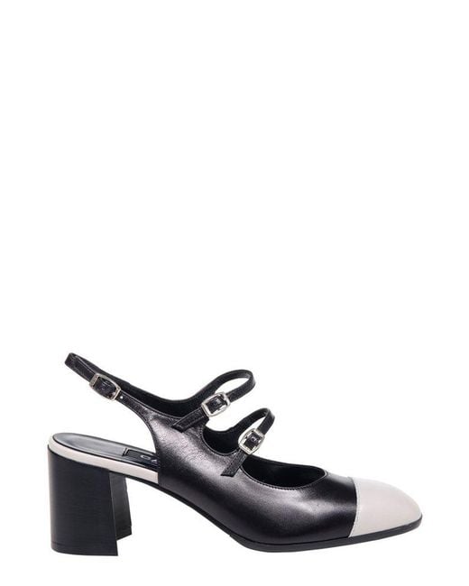 CAREL PARIS White Paris Papaya Colour-Block Slingback Pumps