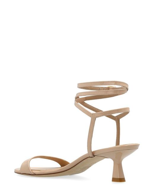 Stuart Weitzman Natural Nudist Wrap Sandals