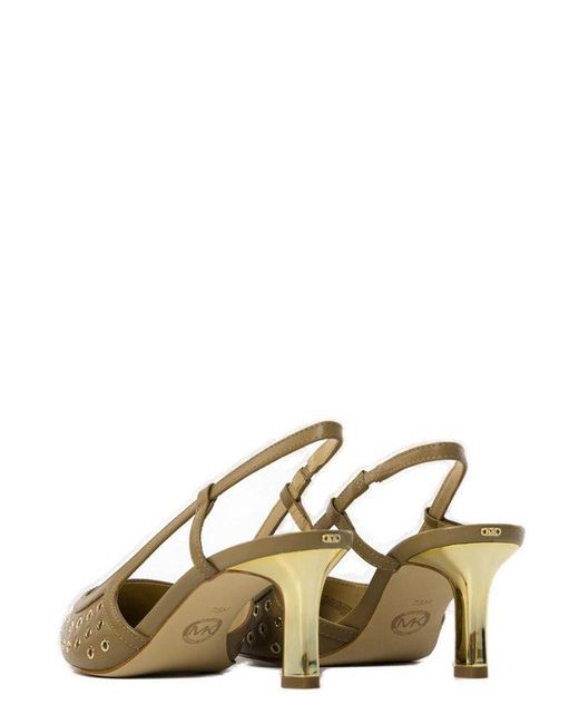 MICHAEL Michael Kors Natural Alora Grommeted Slingback Pumps