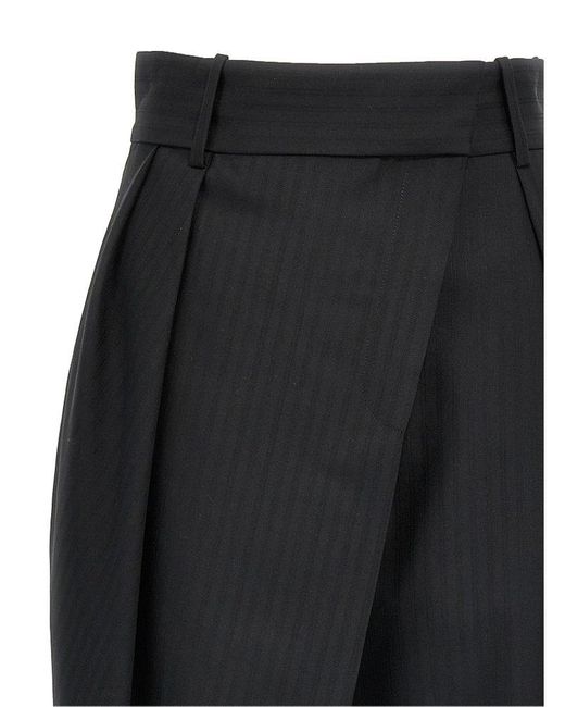 Loewe Black Cropped Wrap Pants