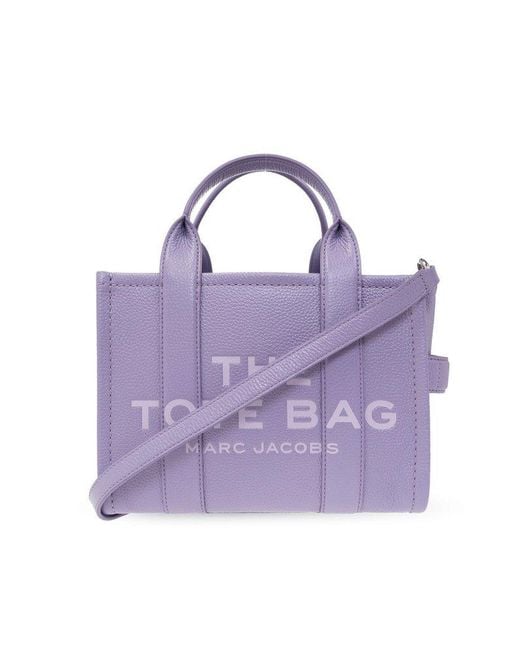 Marc Jacobs Purple The Leather Medium Tote Bag