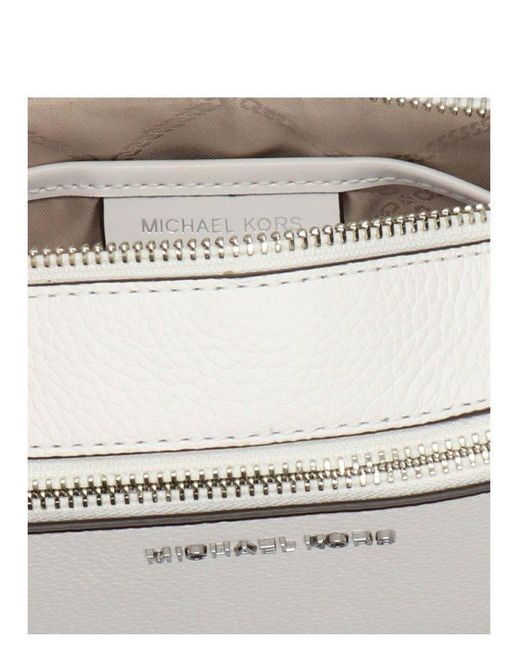 MICHAEL Michael Kors Natural Logo Plaque Zip-up Crossbody Bag