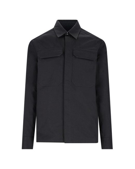 Jil Sander Blue Buttoned Long-sleeved Shirt for men