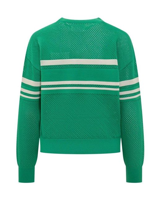 Isabel Marant Arwen Open-knit Crewneck Jumper in Green | Lyst