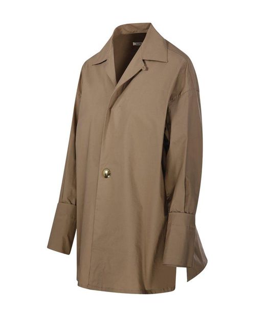 DARKPARK Brown Oversized Button-Up Top