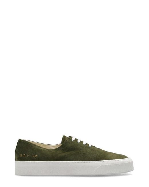 Common Projects Green Four Hole Lace-up Sneakers for men