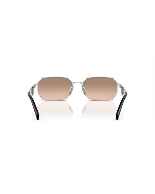 Prada Metallic Pr A51s Irregular-frame Metal Sunglasses