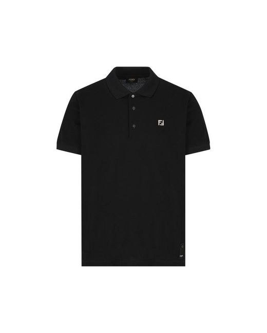 Fendi Black T-Shirt And Polo Shirt for men
