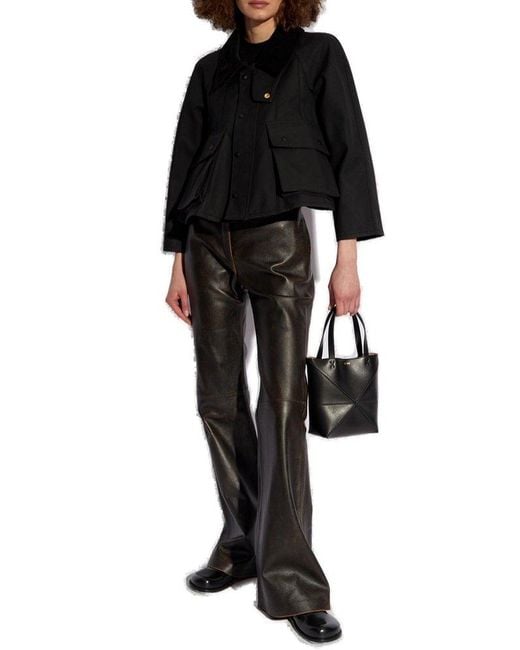 Loewe Black Leather Trousers,