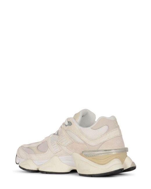 New Balance White 9060 Lace-Up Sneakers for men