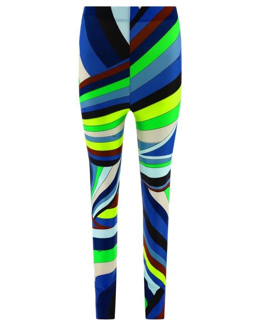 Emilio Pucci Green "iride" Printed leggings