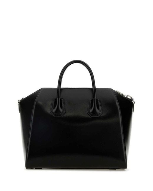 Givenchy Black Leather Medium Antigona Handbag