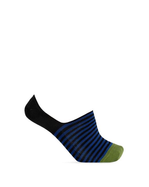 Paul Smith Blue Striped Pattern Socks for men