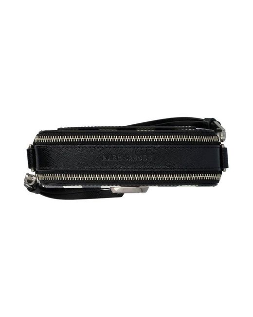 Marc Jacobs The Striped Snapshot Cross-body Bag in Black | Lyst