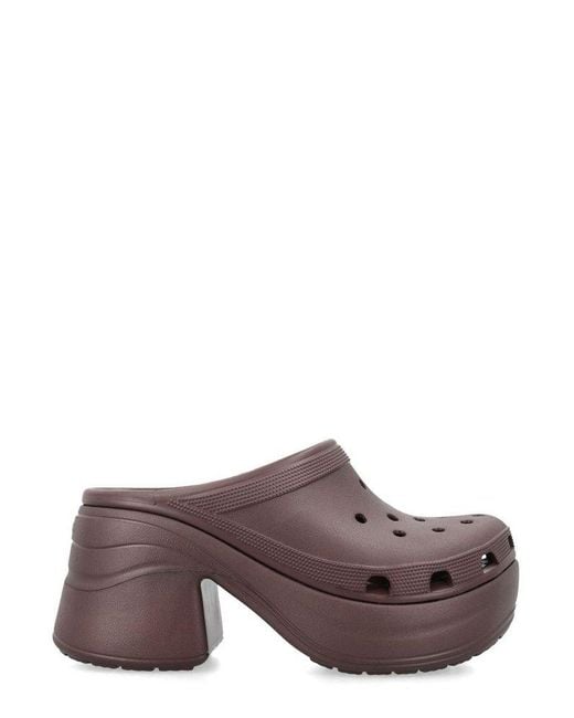 CROCSTM Purple Siren High-Heeled Clogs
