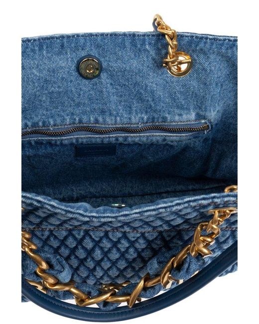 Balmain Blue 1945 Soft Shopper Bag