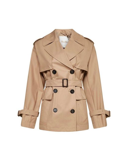 Max Mara The Cube Natural Ctrench Water-repellent Trench Coat
