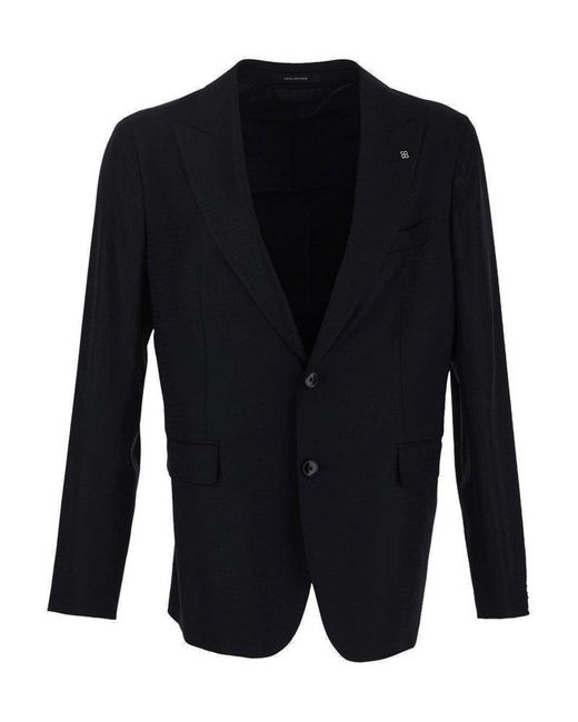 Tagliatore Black Single-breasted Jacket for men