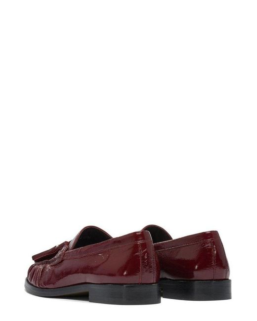 Alohas Red Marietta Onix Tassel Detailed Loafers