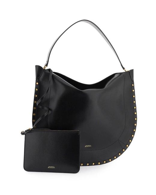 Isabel Marant Black Oskan Hobo Top Handle Bag