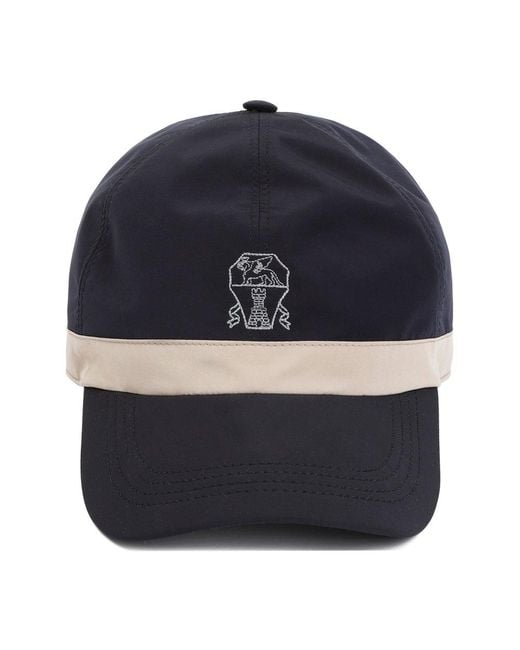 Brunello Cucinelli Blue Baseball Cap Hat for men