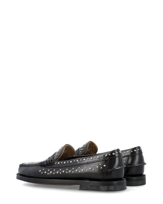 Sebago Black Dan Stud-embellished Slip-on Loafers