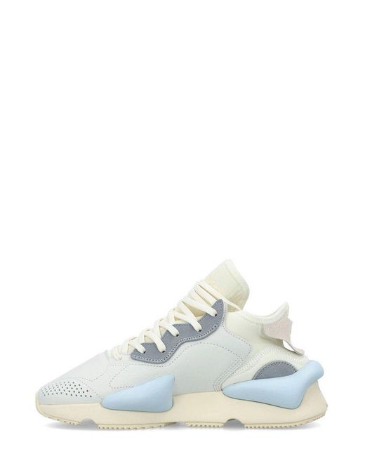 Y-3 White Kaiwa Logo Printed Sneakers