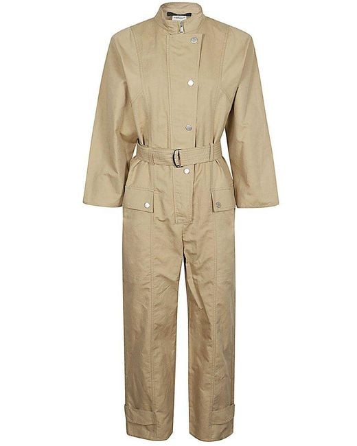 Weekend by Maxmara Natural Buttoned Belted Jumpsuit