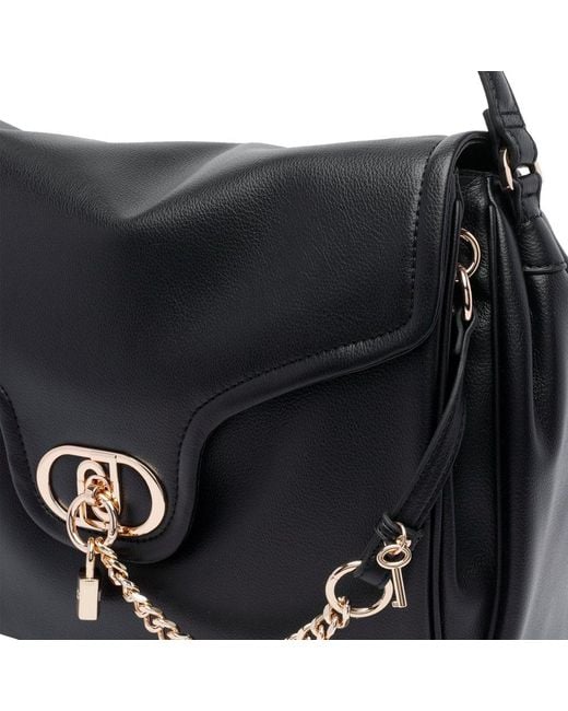 Liu Jo Black Foldover Shoulder Bag