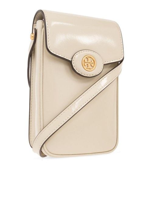 Tory Burch Natural 'robinson' Phone Pouch With Strap,