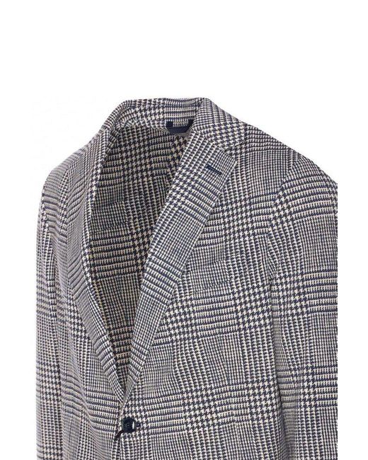 Circolo 1901 Gray Checkered Blazer Jacket for men