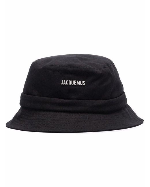 Jacquemus Black Logo Lettering Bucket Hat