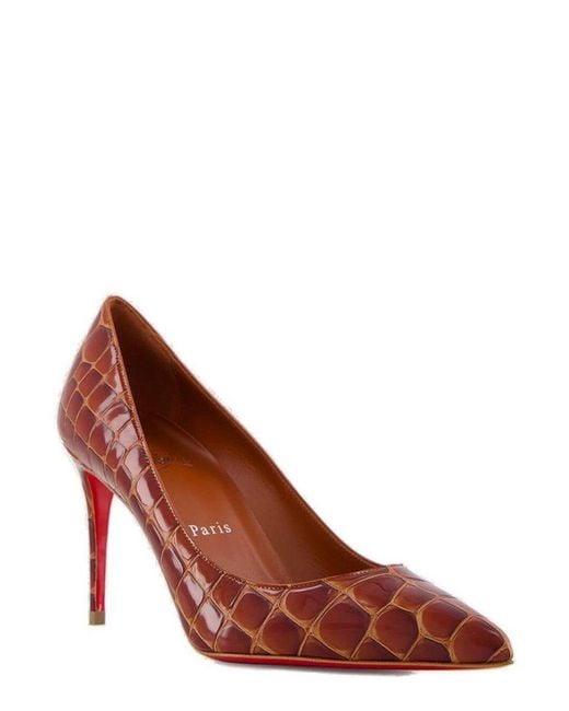Christian Louboutin Brown Kate Pointed Toe Pumps