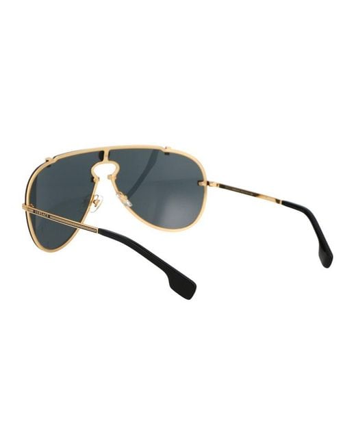 Versace Blue Pilot Frame Sunglasses for men